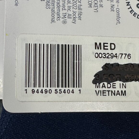 Jockey Women's Size Medium 6 Panty Thong Smooth And Shine Blue New With Tags - Picture 5 of 10